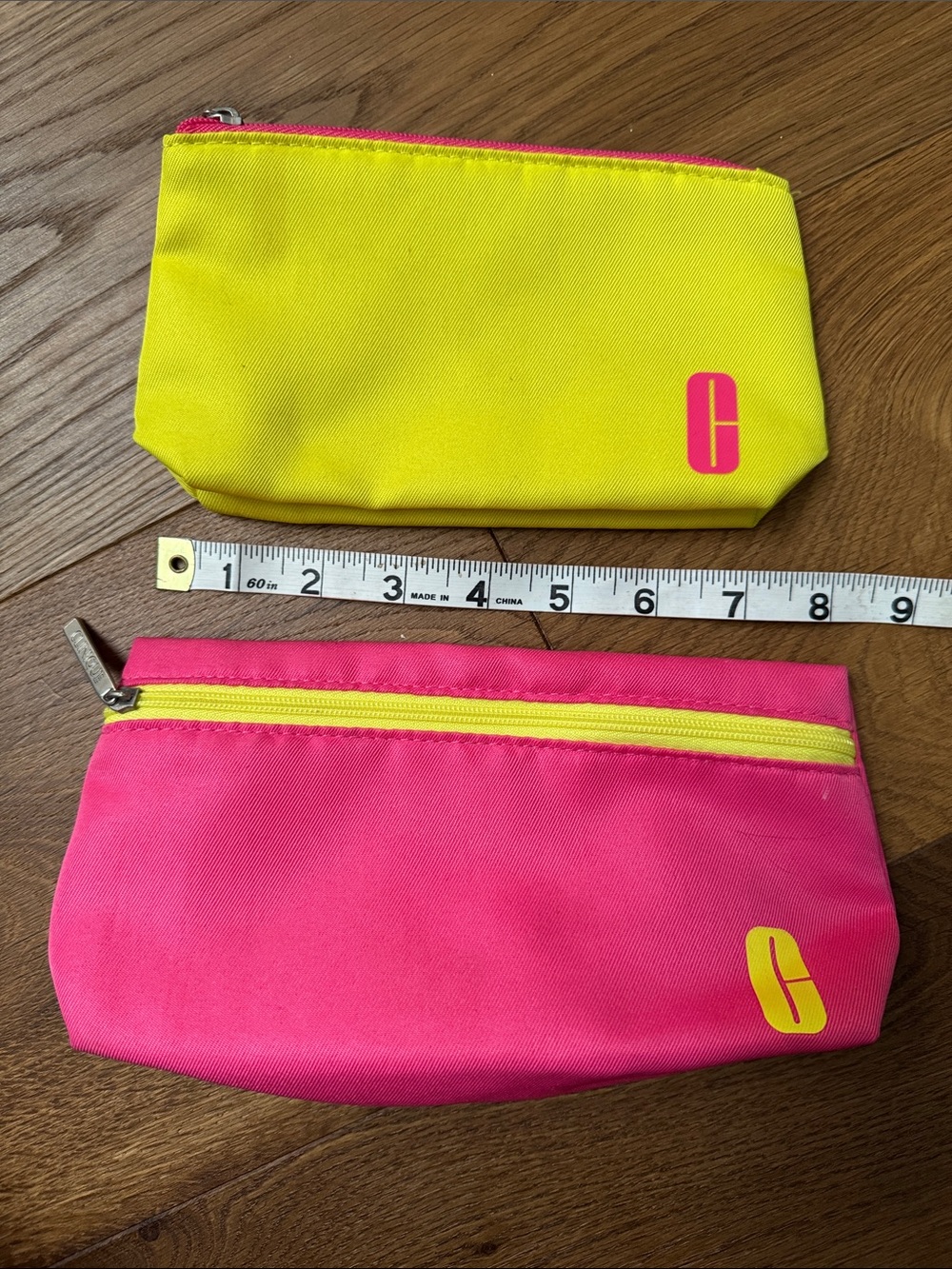 Clinique Cosmetic Pouch Set - Yellow & Pink